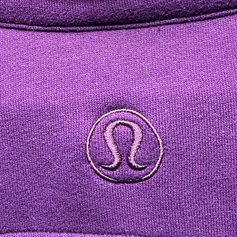 Lululemon Athletica Women's Purple Scuba Funnel Neck 1/4 Zip Sweater XL/XXL - Picture 3 of 4